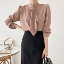러블리감성 해은 보타이 블라우스 셔츠