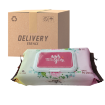 배로 물티슈 큰사이즈 캡형 60매 4팩 (470g)