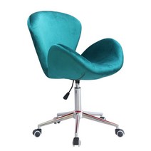 스완 체어 백조 인테리어 의자 북유럽 수입 등받이 팔걸이 카페 화장대 1인용 회전 디자인, 에메랄드 휠 모델