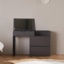 [5천원즉시할인] 파로마 하니 확장형 거울 수납화장대 확장형화장대 수납확장 서랍장 콘솔, 그레이