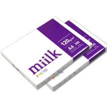 밀크포토 A4용지 120g 2권(400매) A4 복사용지 복사지, A4, 400매
