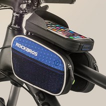 자전거삼각가방 다이소 자전거 프론트백 안장백 렉가방 미니벨로핸들 가방 A43, 터치튜브백(블랙)