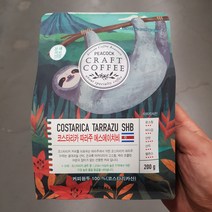 피코크 크래프트 커피 코스타리카 따라주 에스에이치비 200g 분쇄커피 생두 원두
