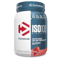Dymatize ISO 100 Hydrolyzed Protein Powder 다이마타이즈 ISO 100 프로틴 파우더 딸기 25.6oz(725g), 1개, 1개