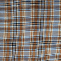 체크천왕 체크천 체크 원단(의류 침구 커튼 가방 이불 자투리 유아용면) YXY5112405-2, 오렌지/블루