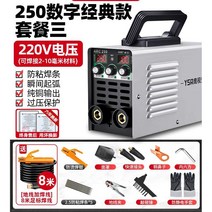 논가스 용접기 초소형 알곤 겸용 고성능 초보용 용접 미니 아크 소형 휴대용 가정용, 250/220V (8m 세트)