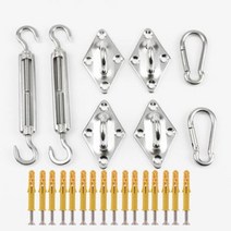 캠핑 트레일러 텐트 420D 방수 차양 항해 야외 정원 해변 파티오 수영장 천막, Accessories 4+3x5m