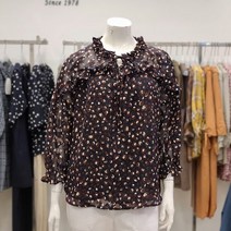 안지크 비침없는 귀여운 프릴 블라우스