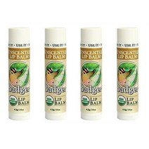 Badger Organic Lip Balm 뱃져 오가닉 립밤 4.2g 4팩