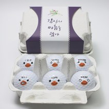 계란골프공 선물 6구 스릭슨 소프트필 햇병아리 캐릭터볼 2피스 화이트, 감사의 마음을 담아