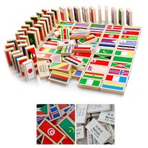 [이쏘] 만국기 도미노 블록 나라 국기 국명 수도 유아 교구 8302EA, 쿠팡 본상품선택