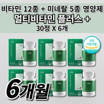 남성 여성 수험생 피로회복제 알약 올인원 멀티 종합 비타민 17종 바이타민 식약처 인증 인정 몸이 피곤할때 체력 활력 증진 만성 피로 회복 에좋은 보조제 영양 보충 영양제 30정, 6개
