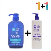 하또무기 쿨 스킨 바디워시 가드름 모공 클렌징 각질 제거 미끌거림없는 등드름, 쿨바디워시(파랑) 1개_히알스킨세럼180ml 1개