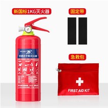 차량 탑재 소화기 휴대용 트렁크 보관 화재진압 소방 안전장비, 1KG고정벨트응급처치키트