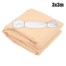 타프쉘이너텐트 타프 스크린 이너 텐트 홈 정원 용품 방수 그늘 야외 태양 Lona 불 침투성 외관 천막, 12 Rice Yellow 3x3m