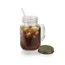 가인글로벌 드링킹자480ml [30개 골드캡] 손잡이컵 유리병, 30개, 480ml