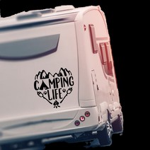 캠핑카 꾸미기 악세사리 캠핑 생활 캐러밴 스티커 트럭 자동차 diy 장식 데칼 방수 장식 비닐 액세서리, 푸른, 25cm