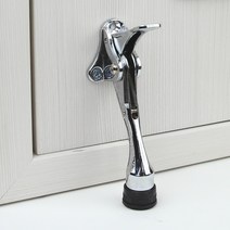 도어부속 현관문 안전고리 유리문 출입문 스토퍼 완충, 실버자동말굽