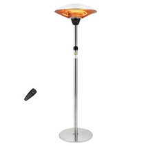 파티오 히터 야외 대형 난방기 카페 테라스 업소용, 2100W수직리프트(리모컨모델)실버