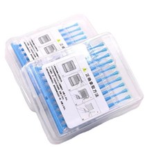 일회용 20 개/상자 치과 어플리케이터 스틱 접착제 팁 치아 크라운 도자기 베니어 재료 브러쉬, [01] Blue