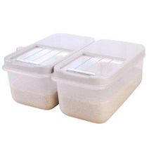 진공쌀통 투명 슬라이딩 쌀 밀가루 잡곡 보관 통 10kg