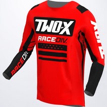 Two-x Podium Jersey MTB ATV Bike Riding Summer Long Sve Motorcycle Mens 티셔츠 모터크로스 남성용, 05 빨간