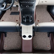 BMW 5시리즈(F10) 오토핏 9D 가죽 입체 코일 카매트, 다크브라운+베이지, BMW 5시리즈(F10) / 2010~2016