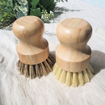 친환경 천연 팟 브러쉬 야자솔 사이잘삼 무쇠솥 스덴냄비 다용도 수세미 원목, 야자솔 팟브러쉬 (어두운 모)