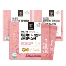 100% 식물성 차전자피 식이섬유 바이오틱스 98 영양제 스틱, 12주분
