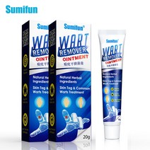 사마귀제거팬 Sumifun-사마귀 제거 연고 사마귀 치료 크림 스킨 태그 리무버 허브 추출물 옥수수 석고 케어 2 박스, [02] 2pcs with box