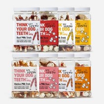 띵크유어독 Think Your Dog Teeth 소고기 연어 치킨 오리 딩고 우유껌 500g 스틱 소 대용량 강아지껌 개껌, 소고기딩고 스틱, 42p