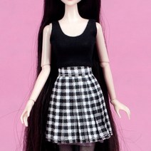 미니어처 인형의집 소품 패션 1/6 브라이스 인형 의류 조끼 플리츠 스커트 바비 풀립 리카 의상 액세서리, 14 1pcs vest 1pcs skirt