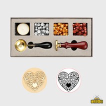 신비한 실링왁스 도장 세트, 06.넝쿨하트-왁스 세트