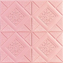 리빙보드 욕실벽보드 자체 접착 3D 배경 벽지 거품 벽 스티커 35x35cm 방수 방습 거실 장식 1 피스, [01] 1Pcs 35cmx35cm, [06] Pink