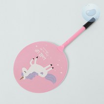 SOCEAN 펜달린 미니 플라스틱 부채 핑크 원형 동그란 부채 코리아 기프트 홍보용 부채 볼펜 여름 필기구 특이한 볼펜 손 선풍기 단체 선물 햇빛 가리개 부체
