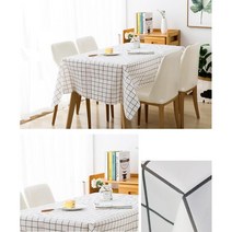 로맨틱캠핑 체크무늬 피그닉 테이블보 홈파티 티테이블 신혼주방 방수, 2인 130x90cm 그레이