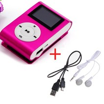 MP3 플레이어 휴대용 미니 mp3 clip mp3 music player with, 빨간 세트