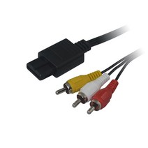 호환 3RCA 오디오 TV 비디오 코드 AV 케이블 N64 게임큐브 GC SNES용, 1개