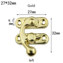소형금고 가정용 미니 책 스마트 개인 비밀 금고 저금통 사무용 10pcs 32x27mm 골동품 청동 철 자물쇠 걸쇠 후크 잠금 보석 나무 상자 나사 가구 하드웨어, 골드 왼쪽, 06 takou02hj-yin-zuo