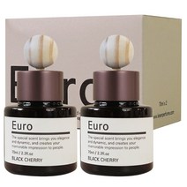 유로 차량용 방향제 디퓨저 70ml x 2 + 차량용 거치대 + 우드볼, 라벤더가든