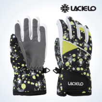 라시엘로 라시엘로 키즈 스포츠 스노우보드 스키장갑 LAK-2025-BLACK, XS