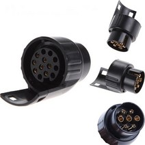 트레일러 커넥터 호환 전기 변환기 어댑터 towbar 견인 소켓 12 v 플라스틱 트레일러 커넥터 7 핀 13 캐러, 한개옵션0