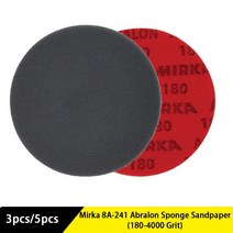 차량 광택기 무선 폴리셔 Mirka 8A241 Abralon 1804000 그릿 스폰지 상딩 디스크 폼 후크 및 루프 사포 5 인치 6 연마 버핑, 500+3pcs+150mm