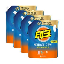 테크 베이킹구연산 액체 드럼 리필, 2L, 4개