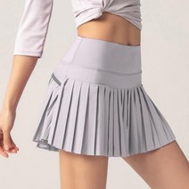 테니스연습기 테니스볼머신 테니스용품 여성 스포츠 테니스 스커트 골프 피트니스 반바지 하이 웨이스트 운동 달리, Deep Grey Purple+XS