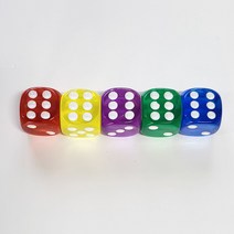 보아미 투명 아크릴 주사위 16mm, 레드