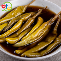 맛사랑식품 간장 고추지 200g 1kg 고추 장아찌