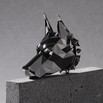 루크타 명품 도베르만 에디션 고급 차량용 송풍구 방향제 디퓨져, 다크 그레이, 화이트 머스크 블랜드