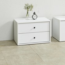 스렌티 LPM 2단 서랍장 600, 화이트