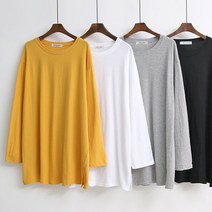 비비드글램 사계절 레이어드 루즈핏 티셔츠 4color 8부티 긴팔티